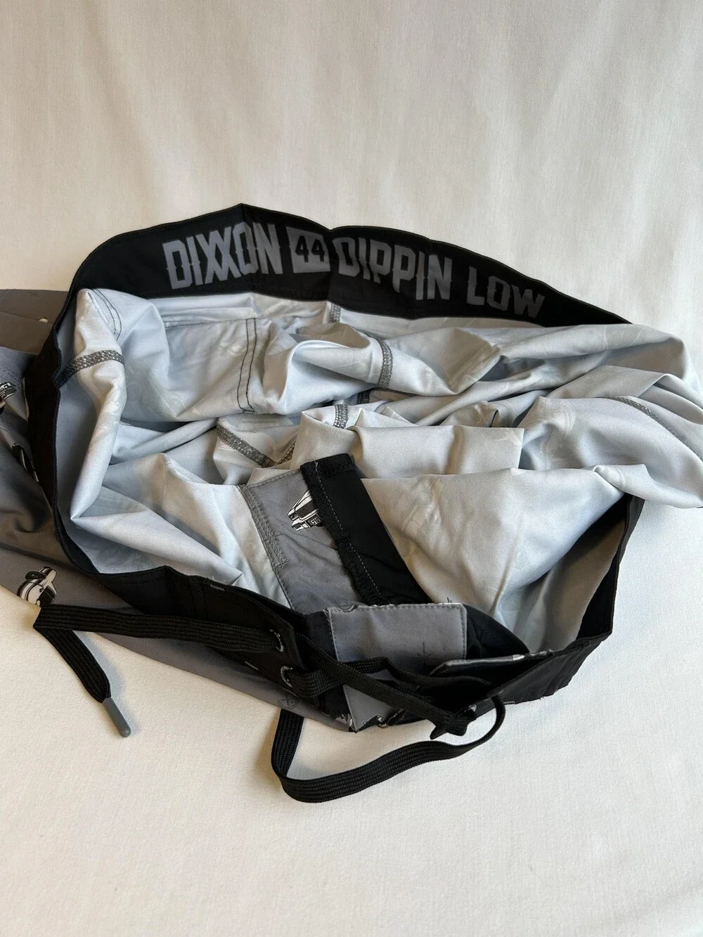 Dixxon Board Shorts Mens 44 Unlined Gray Car Dippin Low Print New